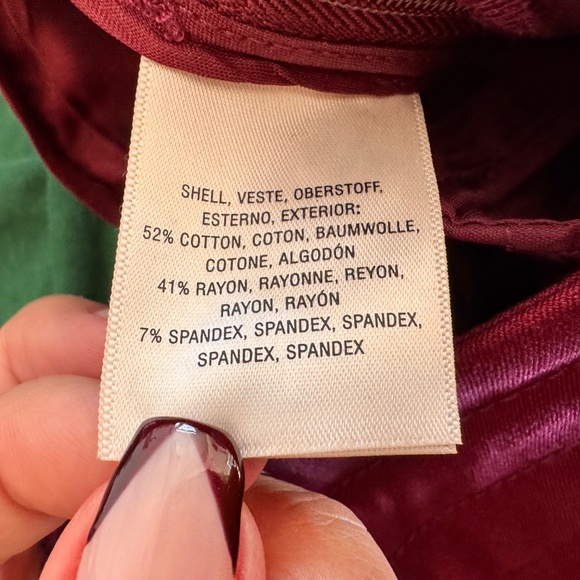 Anthropology Red w Orange Stripe Slim Pant - 4 - Picture 6 of 7